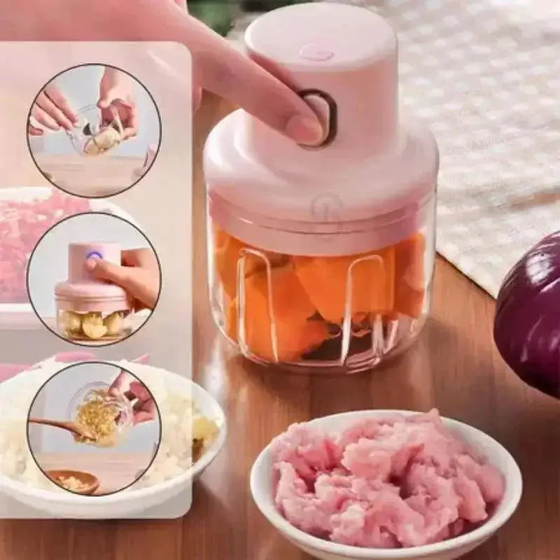 Mini Electric Food Processor 250ml Cordless Shredder