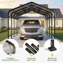 Heavy Metal Carport Galvanized Roof