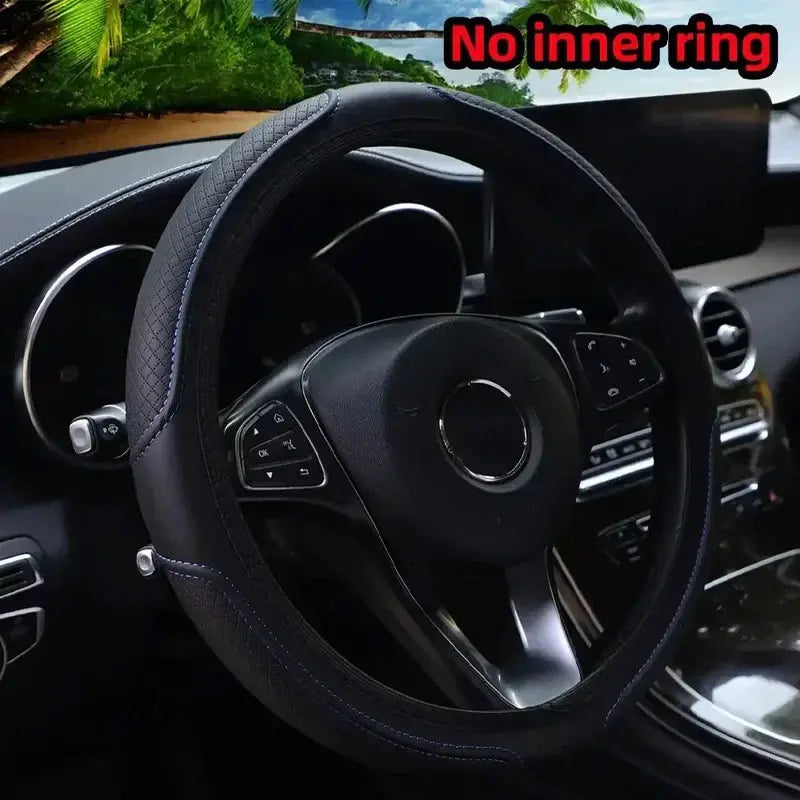Artificial Leather Steering Wheel Cover 14.5 To 15 Inches