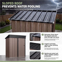Lockable Metal Outdoor Storage Shed
