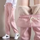 Winter Fleece Harem Joggers Drawstring Women