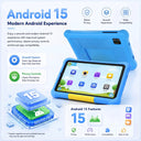 BUFO KB09 7 Inch Kids Tablet Android 15 Go 24(3+21)GB+32GB Widevine L1 WiFi6 BT5.4 1TB Expandable Children Learning Tablet PC With Shockproof Silicone Case