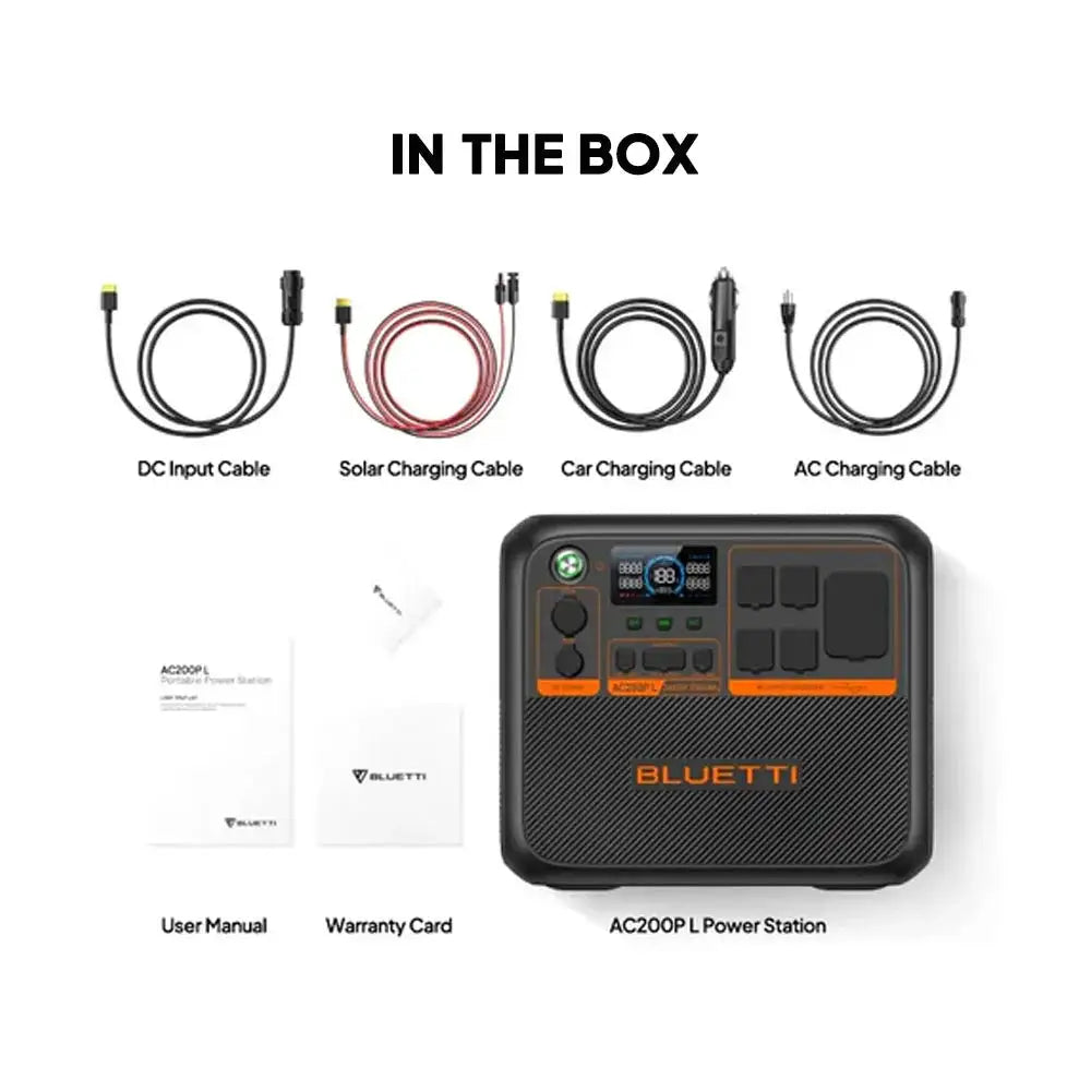 BLUETTI AC200PL Portable Power Station | 2400W 2304Wh Solar Generator for Home Outdoor Backup Power Supply