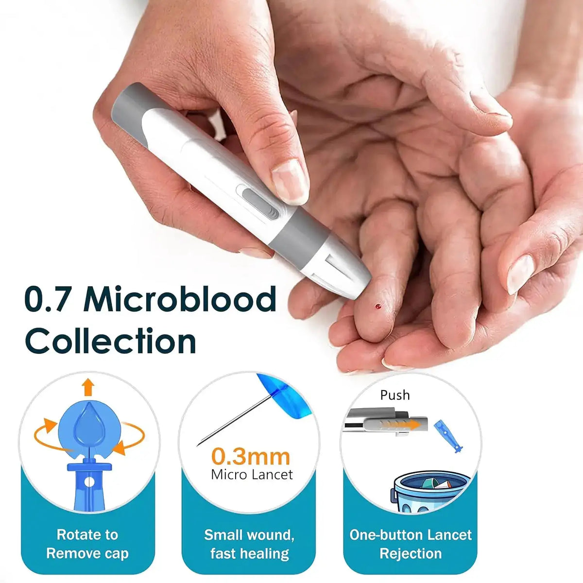 Blood Glucose Monitor Kit with Strips and Lancets — product view 5