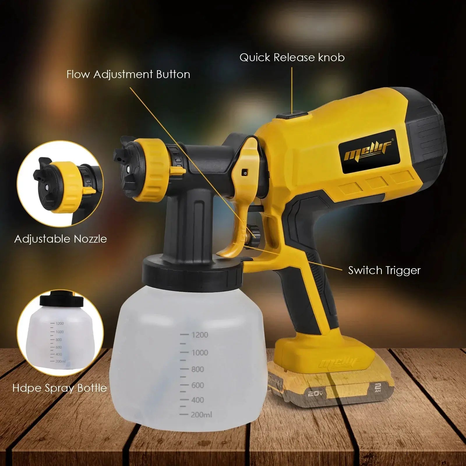 Dewalt 18V 20V MAX Cordless Paint Sprayer Spray Gun