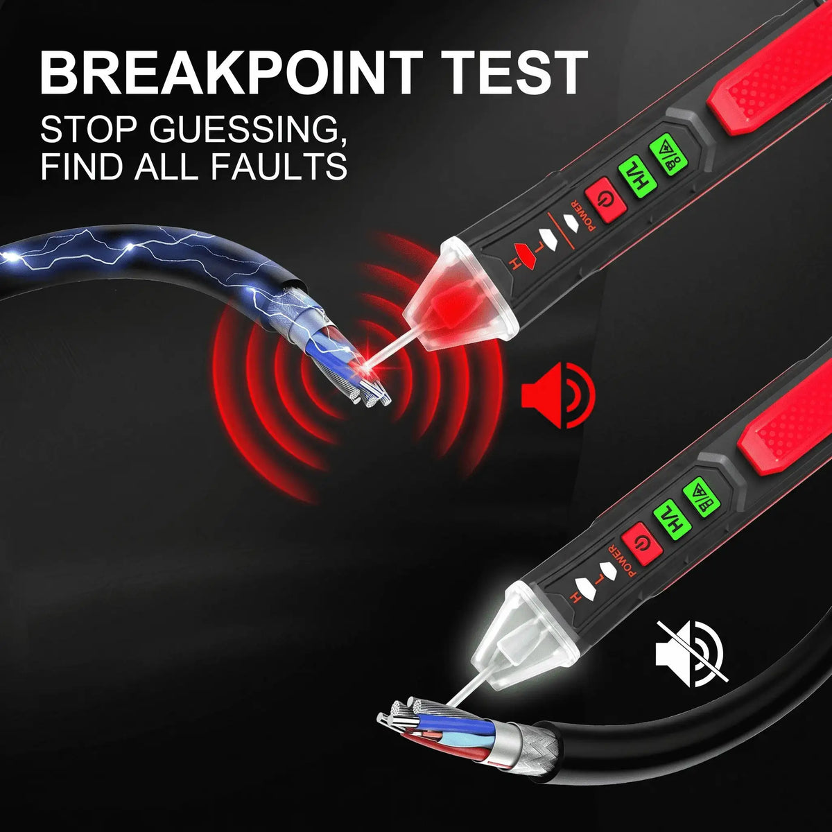 T03A/03B Non-Contact Voltage Tester Pen AC 12-1000V Live Neutral Wire Detector Smart Breakpoint Finder LED Light Electrical Tool