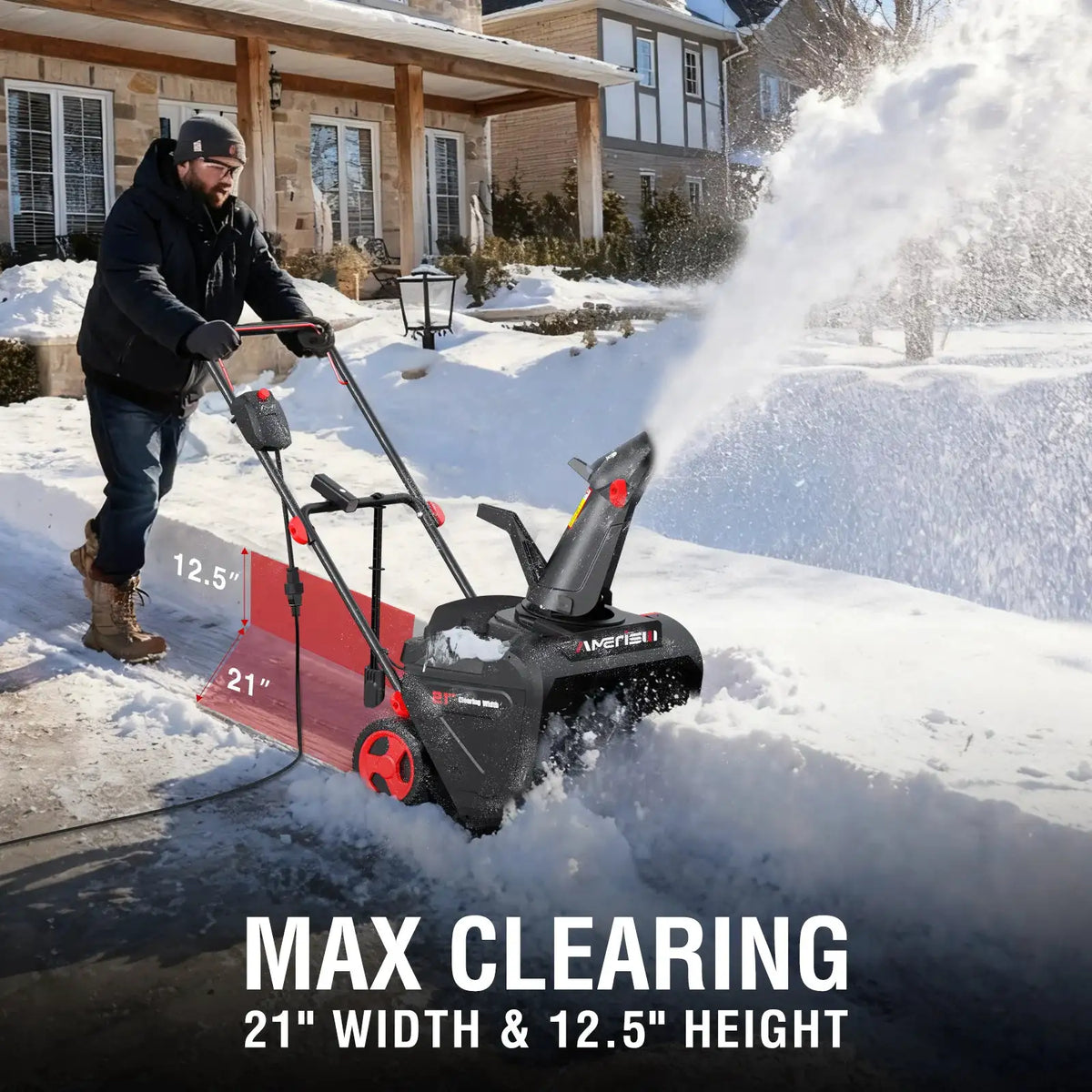 PowerSmart Inch Electric Snow Blower — product view 3