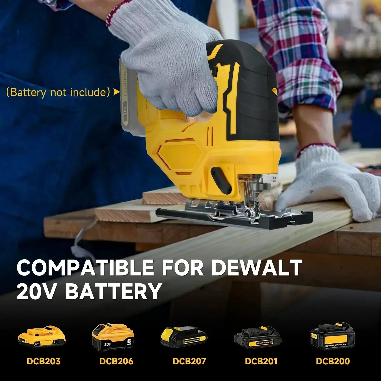 Portable Cordless Jigsaw 80mm 2700RPM Cutting Tool Efficient
