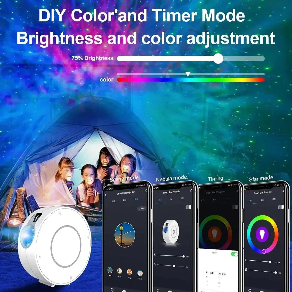 Galaxy Projector Light Tuya Smart Star Projector Night Light