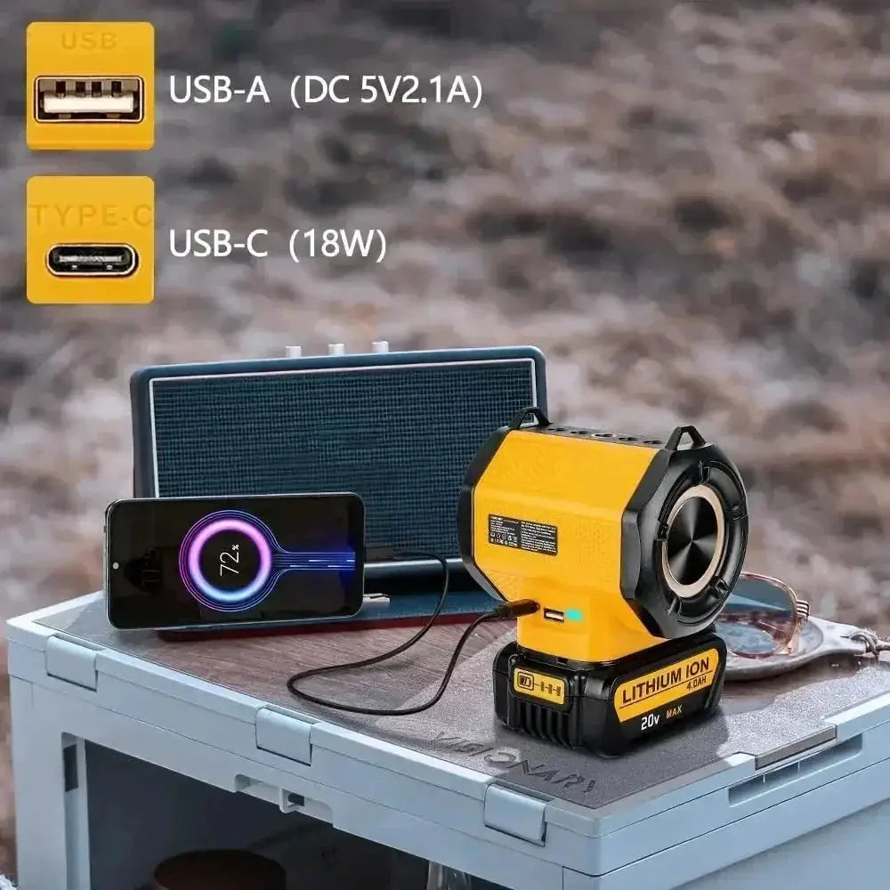 Enhanced Bass Bluetooth Speaker For Makita Milwaukee Bosch