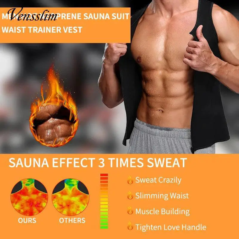 Mens Sauna Vest With Double Belt Ultimate Shapewear For Men