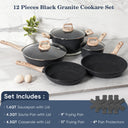 Pieces Non Stick Granite Cookware