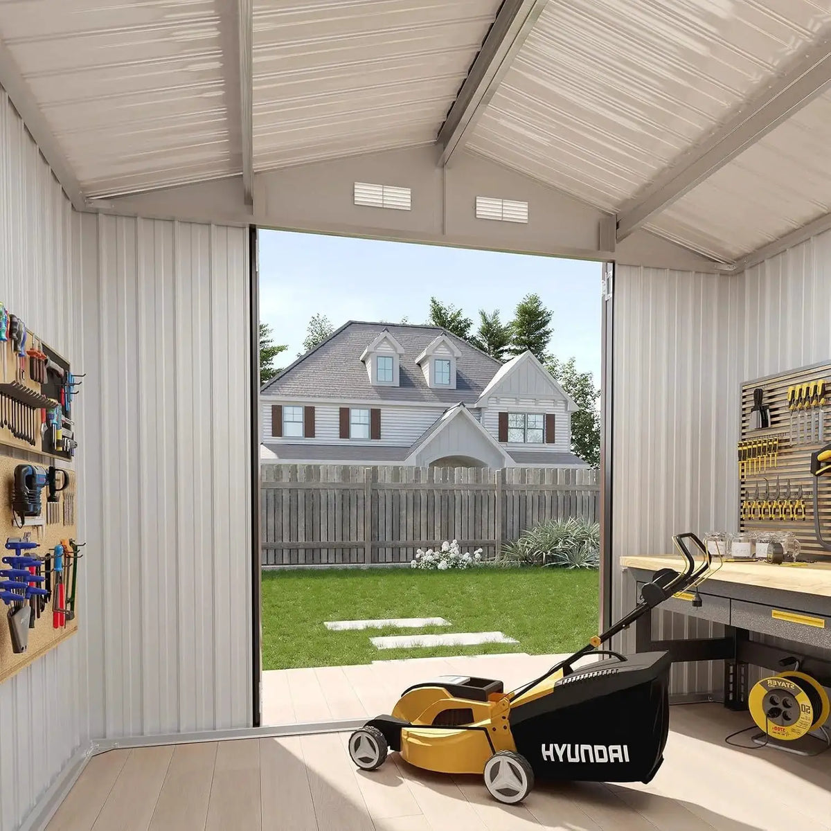 Lockable Galvanized Steel Shed