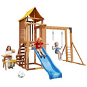Wooden Backyard Kids Swing Set