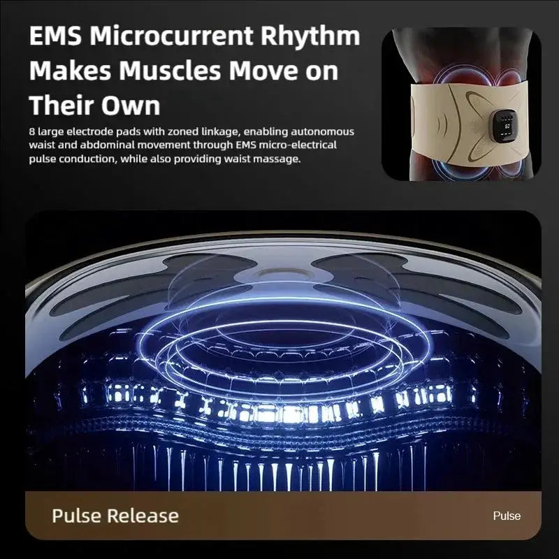 EMS Waist Massager Belt Electric Muscle Stimulator Abdominal Abs — product view 4