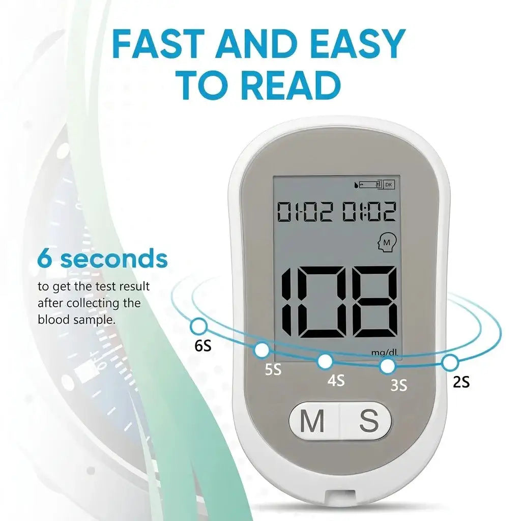 Blood Glucose Monitor Kit Glucometer Blood Sugar Test Kit No — product view 7