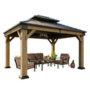 Nordivale Hardtop Cedar Gazebo Set