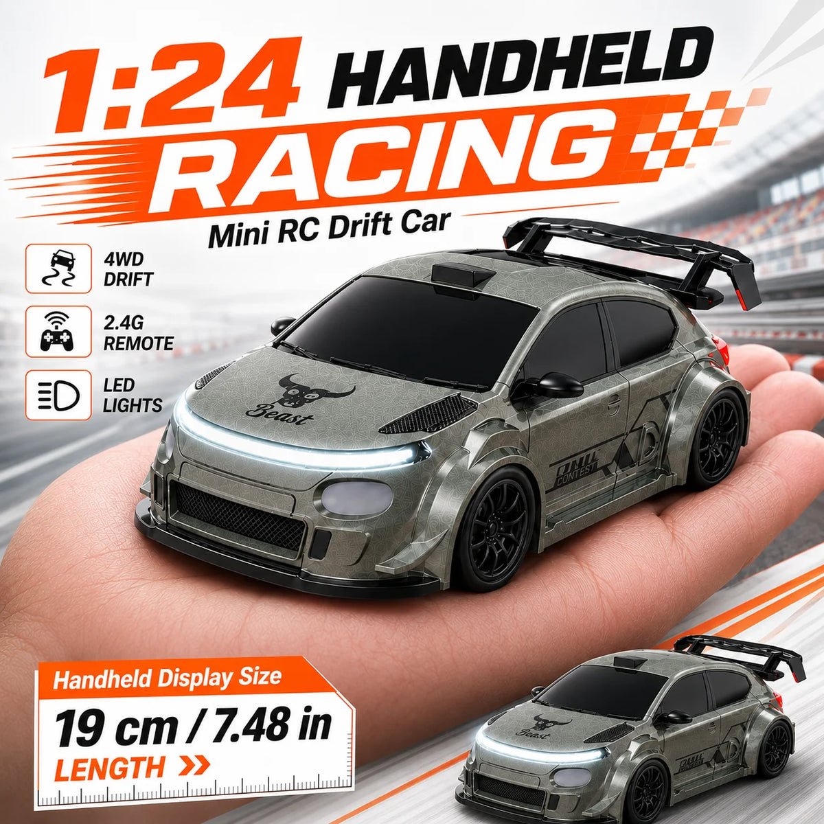 ZNLYRION RC Drift Car : Scale With Replaceable Racing Drift — product view 1