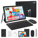 X108 10.1 Inch Full‑HD Tablet PC Android 16 Octa‑Core A537 30GB(6+24GB Virtual) 128GB ROM 1TB Expand Widevine L1 Gemini AI Assistant 3D Face Unlock 5MP+8MP Camera Complete Bundle With Keyboard Mouse Stylus Case Earphones