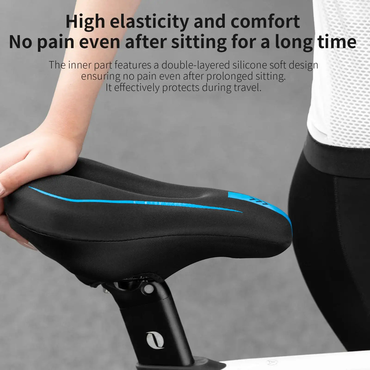 TOSUOD Bicycle Saddle Cover Thicken Comfortable Silicone PU Leather Mountain Road Bike Cycling Shockproof Pad Cushion Cover