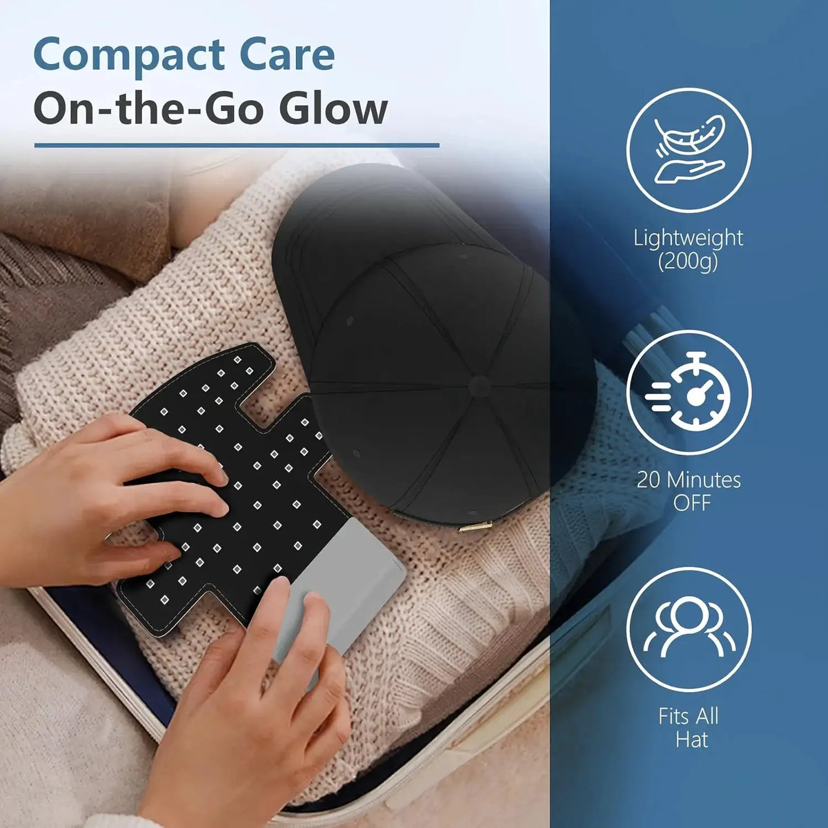 LED Red Light Therapy Hair Growth Cap Portable Hair Regrowth — product view 3