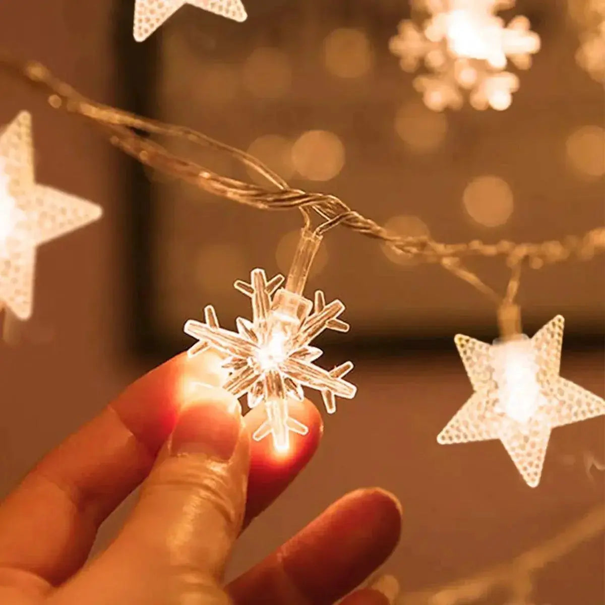 Snowflake LED Fairy Lights For Magical Winter Decor