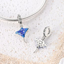 Charm Silver Animal Pendant Beaded