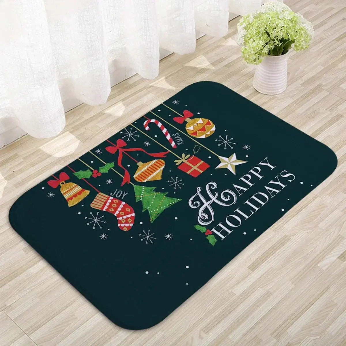 Santa Claus Door Mat Festive Outdoor Decor Welcome Mat