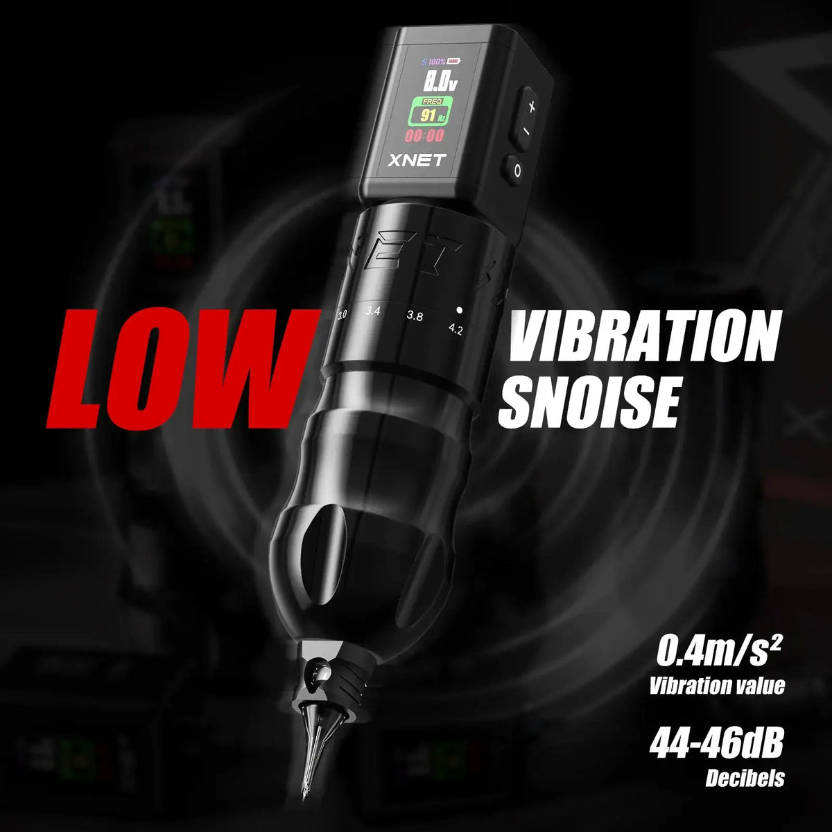 XNET T2 Rotary Tattoo Pen Kit With Wireless RCA Power Supply 7 Adjustable Stroke 20pcs Cartridges Makeup Machine For Tattoo Art