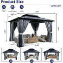 Hardtop Steel Patio Gazebo Shelter