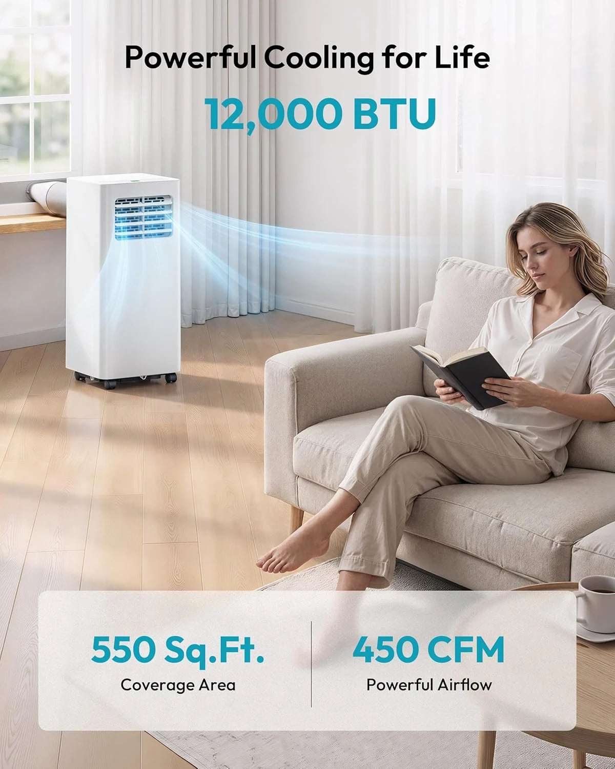 EKOJUCE Portable Air Conditioners, Small AC Unit — product view 3