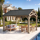Gable Roof Gazebo Using Premium Wood