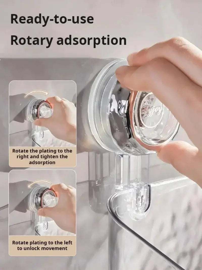 Suction Cup Corner Shelf Wall Mount Bathroom Organizer
