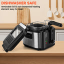 Electric Deep Fryer (US Plug) Large Capacity Countertop Home