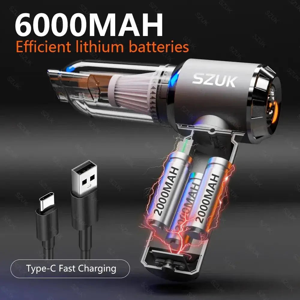 SZUK 180000PA Mini Car Vacuum Cleaner Portable Powerful