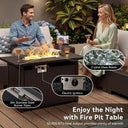 Brown Outdoor Gas Fire Pit Table