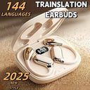 AI Translation Earphones 2026 HD Audio LED Battery Display For Sports Pro Gear