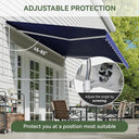 12x10 Retractable Crank Patio Shade