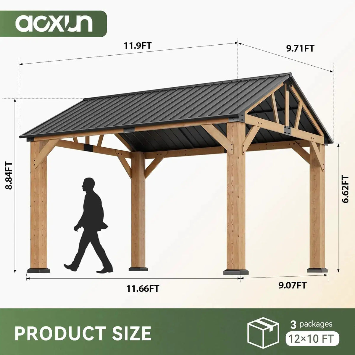 Nordivale 12x10ft Outdoor Gazebo
