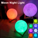 Moon Lamp: 8cm Battery-Powered LED Night Light for Kids Decor