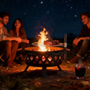 Portable Steel Fire Pit With Grill