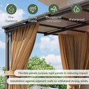 Brown Wall Mounted Pergola With Canopy