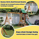 Nordivale Backyard Wood Swing Set