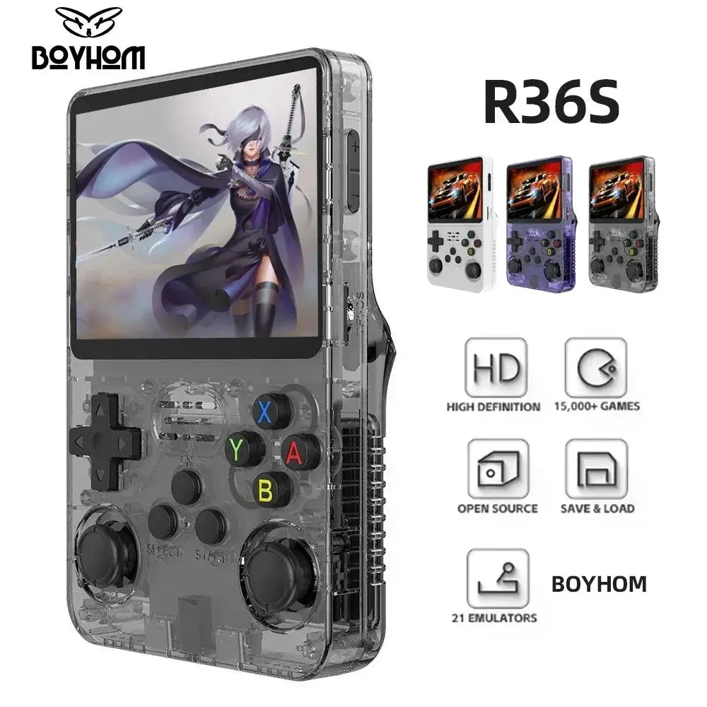 Boyhom R36S Retro Handheld Video Game Console 64GB 128GB