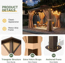 8X8 Ft Hardtop Garden Shade Canopy