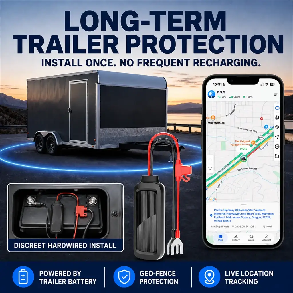 Hardwired GPS Tracker for Trailer Car Truck RV Motorcycle Boat — product view 5