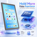Tablet, 2026 Latest 10.1 Inch Android 15 Tablet, 20(3+17)GB+64GB+1TB TF, 5000mAh Battery, Fast Charging, HD Display, Widevine L1, Dual Camera, Face ID, Split Screen, Light, Portable