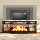 Modern Glass Fireplace Console