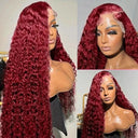 Burgundy 13x6 HD Lace Frontal Wig 99J Deep Wave Hair