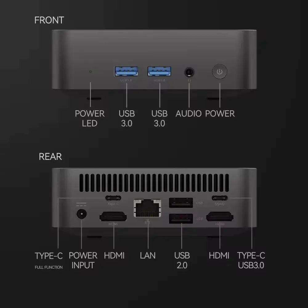NEW Mini PC Intel I9 8950HK Windows 11 Pro 16GB RAM 1TB SSD Small Pocket Computer 4K 60Hz WiFi6 BT5.2 Gaming Desktop PC Portable